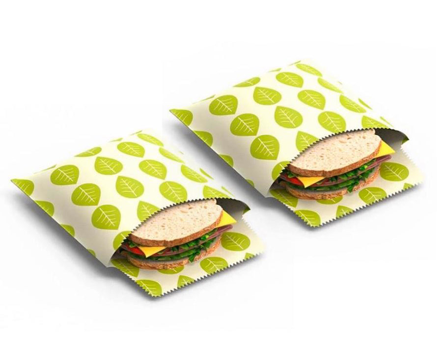 Sandwich Wrap Katoen (set van 2) - Vegan Wax Wraps